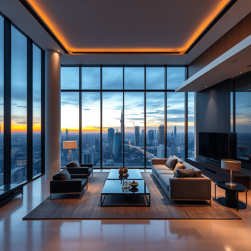 Luxury Penthouse Living Room